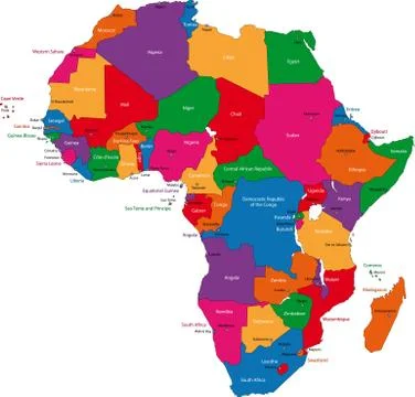 Africa map Stock Illustration