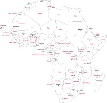 Africa map Stock Illustration
