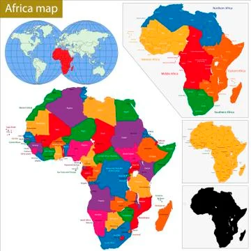 Africa map Stock Illustration
