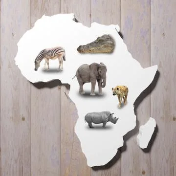 Africa map Stock Illustration