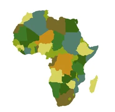 Africa map Stock Illustration