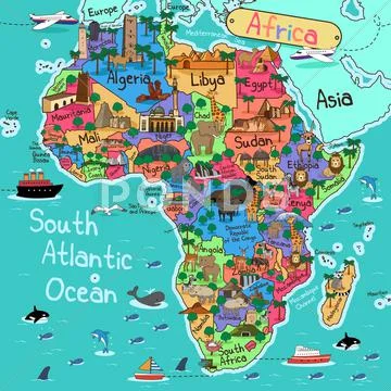 Africa Map Stock Illustration