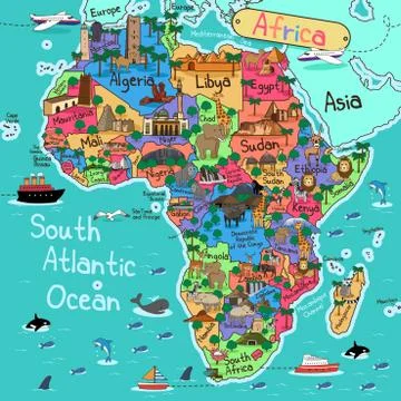 Africa Map Stock Illustration