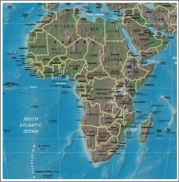 Africa map Stock Illustration