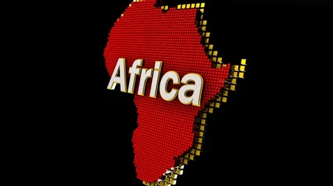 Africa Map + Logo (HD) Stock Footage 7730531