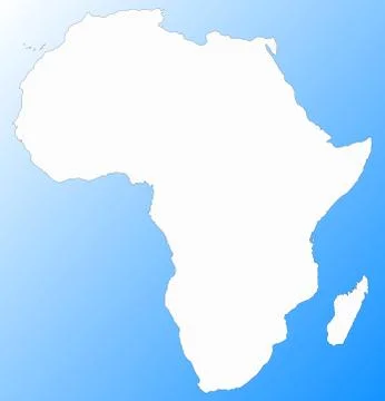 Africa Map In The Ocean Stock Illustration