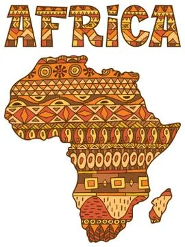 Africa Map Pattern Иллюстрация