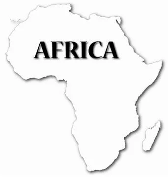 Africa Map With Shadow Stock Illustration