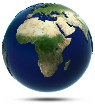 Africa map from space 3d rendering イラスト素材
