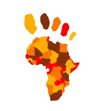 Africa map vector illustration Illustrazione stock