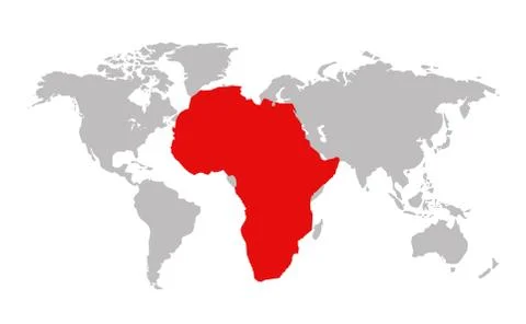 Africa map vector illustration Stock Illustration