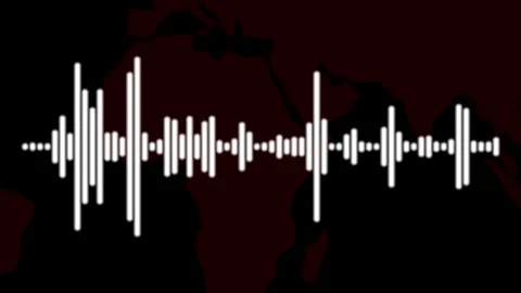 Africa Map White Audio Waveform Animation Stock Footage 343932711