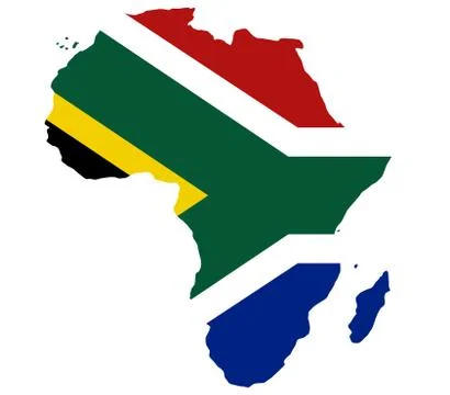 Africa map on white background Stock Illustration