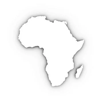 Africa map in white Stock-Illustration