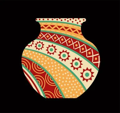 Africa pattern at vase vector concept Illustrazione stock