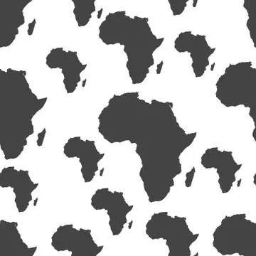 Africa seamless pattern background icon. Flat vector illustration. Africa sig 스톡 일러스트
