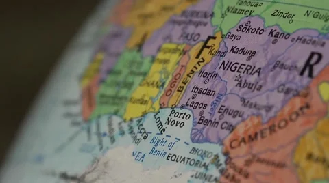 Africa to Somalia - Globe Map Element for Documentary, News and Travel Stock Footage 49001551