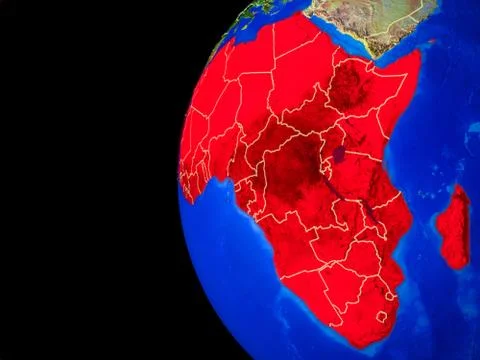 Africa from space Stock Illustration