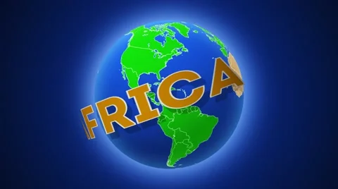 Africa Text Animation Stock Footage 66112721