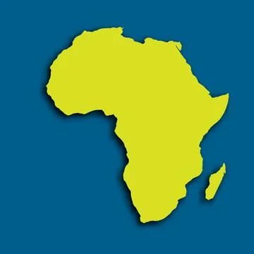 Africa Vector Map Outline Stock Illustration