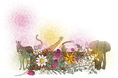 Africa wilderness Stock Illustration