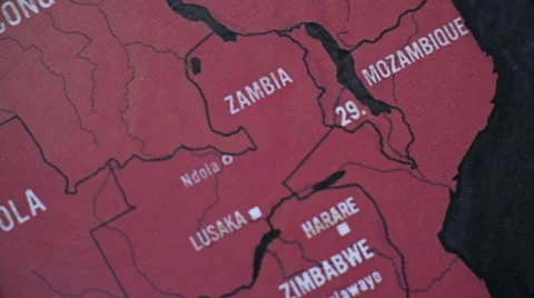 Africa On World Map Stock Footage 48967939