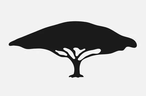 African acacia tree vector Stock Illustration