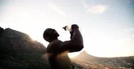African American Athlete Splashing Water On His Face After Exercise Stock Footage