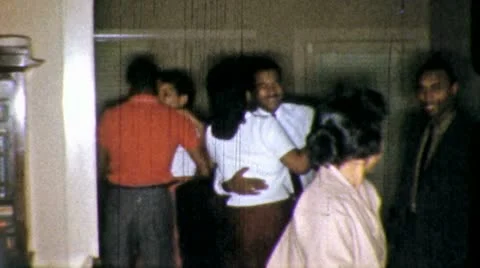 African American Black DANCE CLUB PARTY Fun 1960s Vintage Film Home Movie 5235 Stock Footage