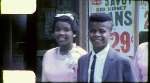 African American Black Teenage Couples Teen 1960s Vintage Film Home Movie 4502 Stock Footage