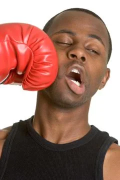 African american boxer Foto stock