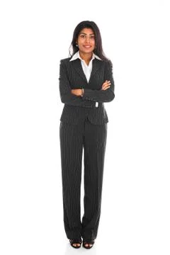 African american business woman isolated on white full body Stock Photos