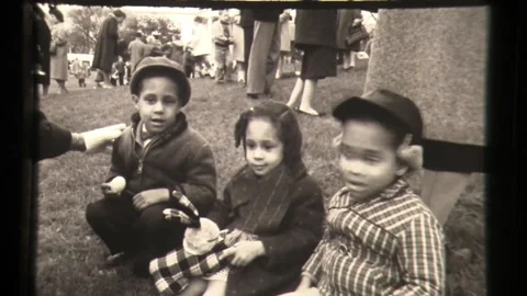 African American Children at Easter Egg Roll At the White House Stock Footage 130700329