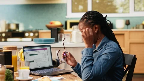 African american client checking dispatch via tracking number on software Stock Footage 344247593