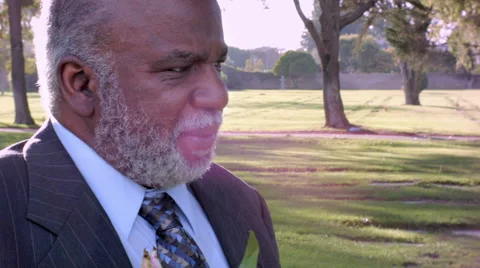 African American close up face graveyard Stock Footage 47299318