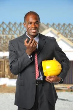 African american construction manager Stock Photos