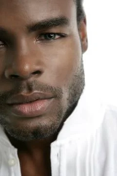 African american cute black young man portrait Stock Photos