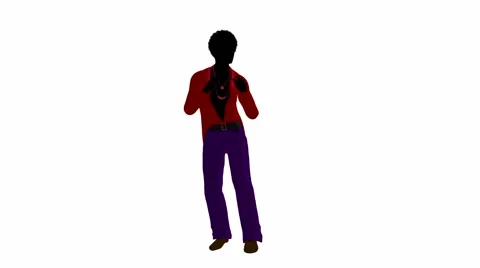 African american disco guy dancing Stock Footage 1103363