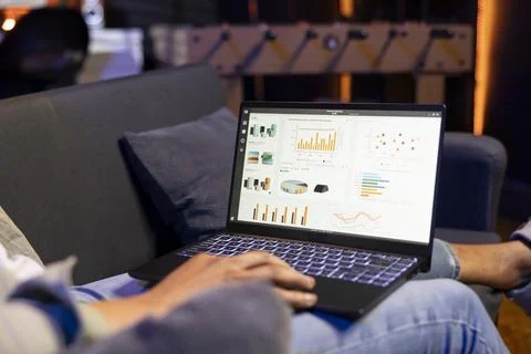African american guy studying analytics and archived data for a project Stock Photos