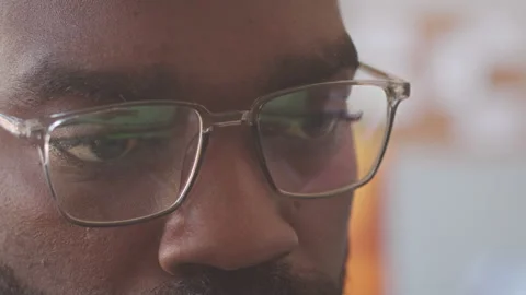 African American IT Student Program Coding Close Up Stock Footage 224060663