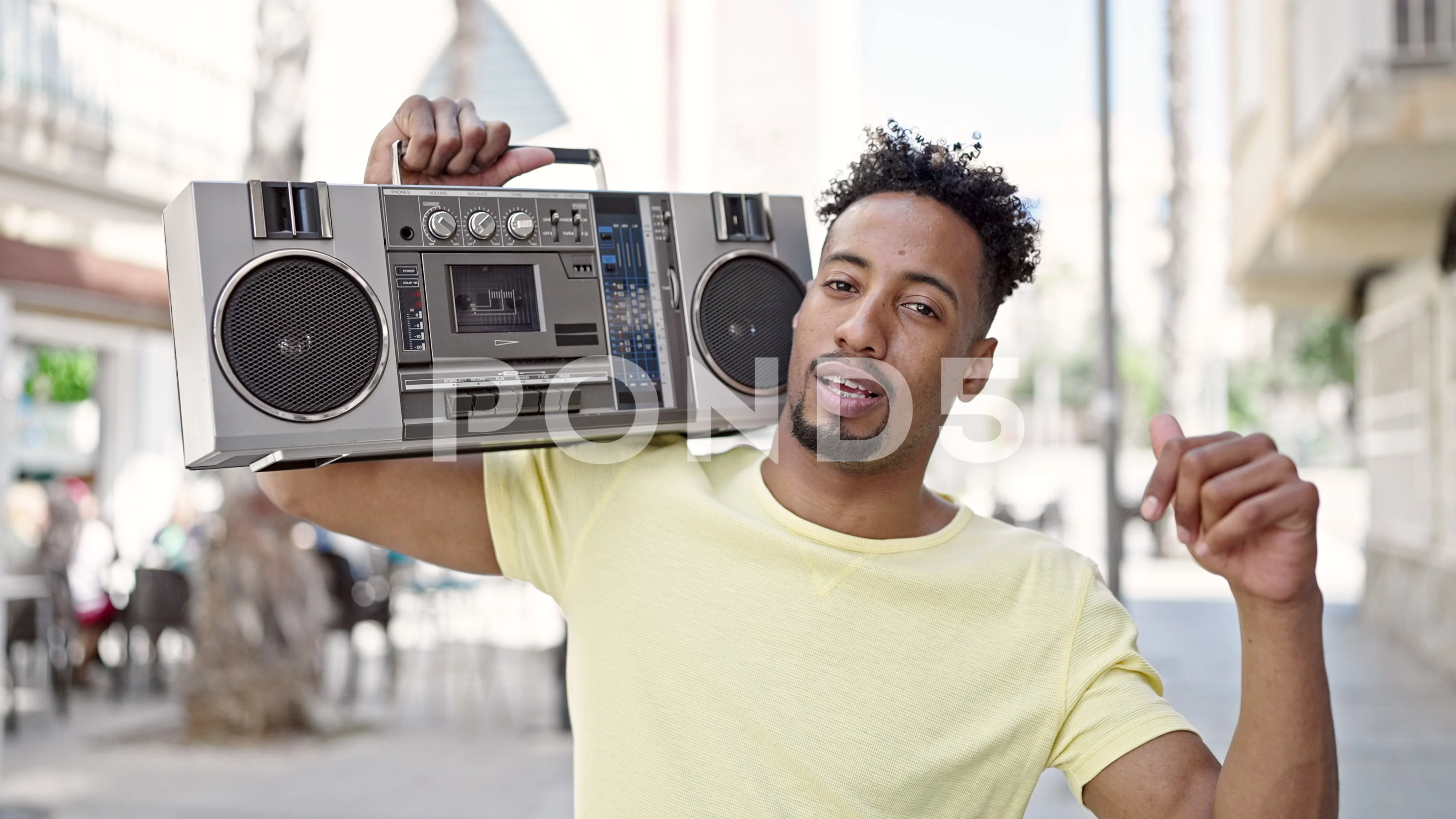 1980s guy with boombox