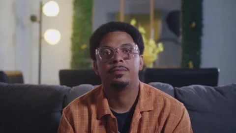 African american man participating in an interview Stock Footage 340161706