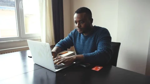 African american man working Stock-Footage 129000596