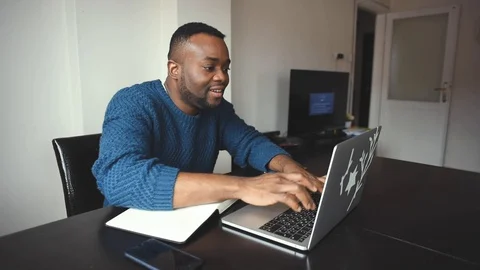 African american man working Stock-Footage 129000697