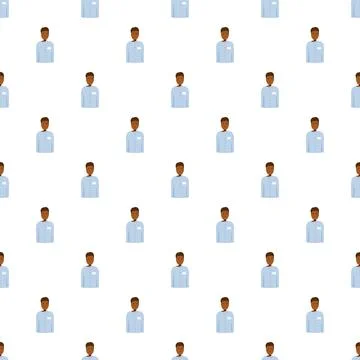 African american men avatars pattern background concept Stock Illustration