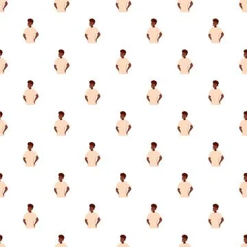 African american men pattern creating diverse background Stock Illustration