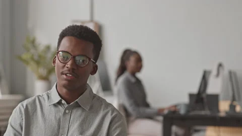 African-American Programmer Talking at Camera Stock-Footage 162269896