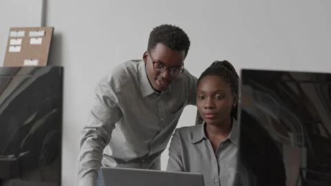 African American Programmers Working in Team Stock Footage 162265177