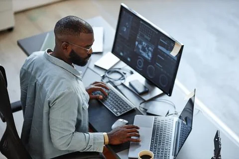 African American Software Developer Foto stock