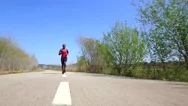African American Teen Running Outdoors2 Stock Footage